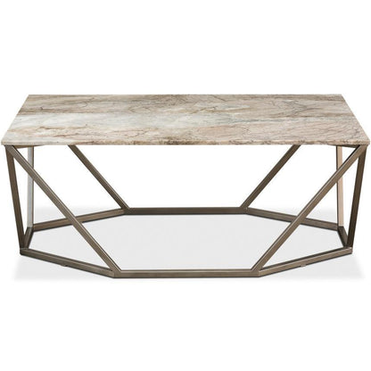 Table basse trapézoïdale en marbre Geo 