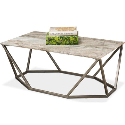 Table basse trapézoïdale en marbre Geo 