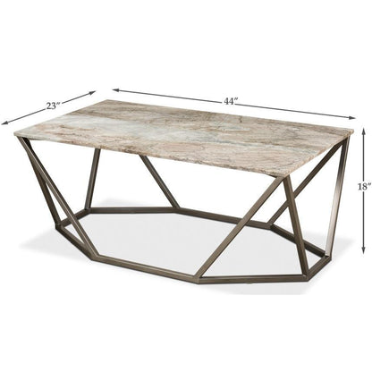 Table basse trapézoïdale en marbre Geo 