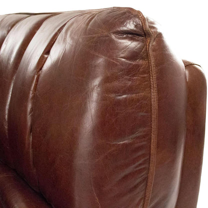 Canapé en cuir marron du milieu du siècle