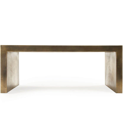 Table basse moderne en bronze vieilli