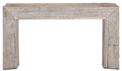 Table console en bois récupéré côtier naturel