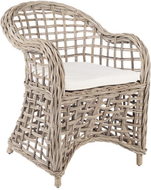 Fauteuil en rotin tressé côtier naturel