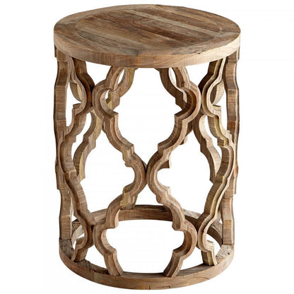 Table d'appoint en bois naturel à quatre feuilles