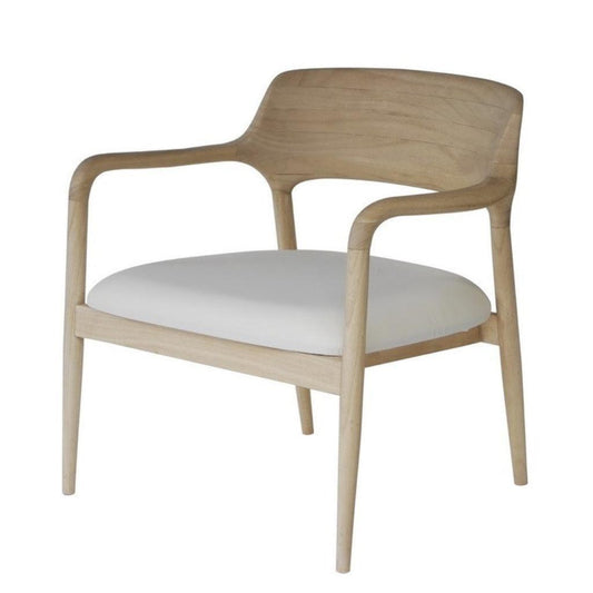 Chaise d'appoint en bois courbé organique 