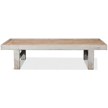 Table basse de ferme blanche surdimensionnée