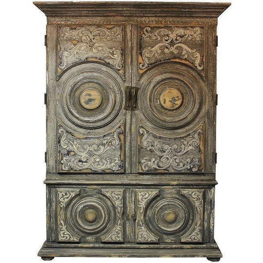 Armoire à cercles concentriques peints