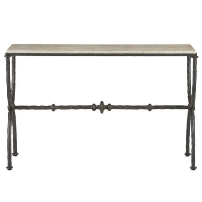 Table console en fer d'inspiration vintage