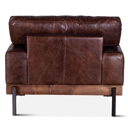 Fauteuil de salon industriel marron Portofino