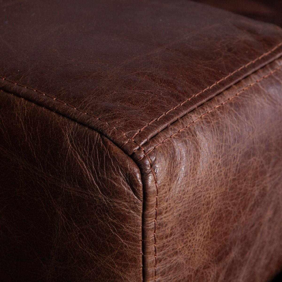 Fauteuil de salon industriel marron Portofino