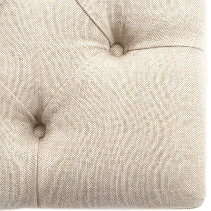 Pouf rectangulaire en lin Provence