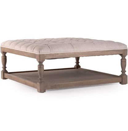 Pouf carré capitonné Provence