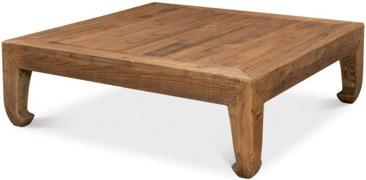 Table basse en planches de ferme récupérées