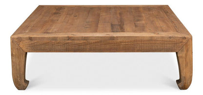 Table basse en planches de ferme récupérées