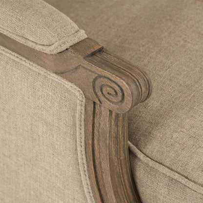 Fauteuil Louis XV rayé rouge