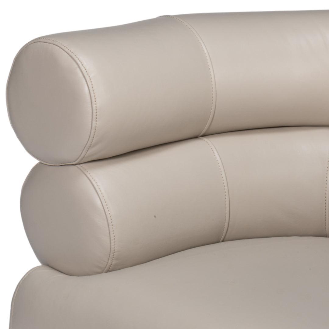 Fauteuil d'appoint en cuir blanc cristal