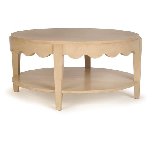 Table basse en bois festonné Liza