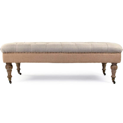 Pouf Royal Maison en chêne touffeté