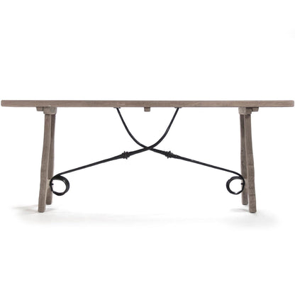 Console rustique à volutes française