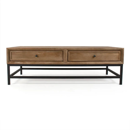 Table basse rectangulaire rustique