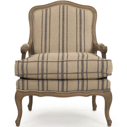 Fauteuil français à rayures
