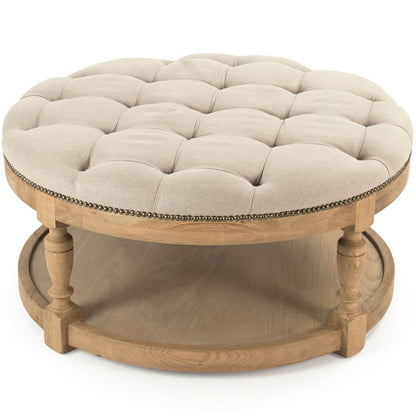 Pouf rond touffeté de Provence