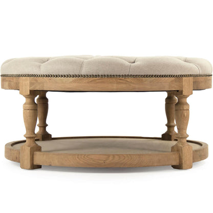 Pouf rond touffeté de Provence