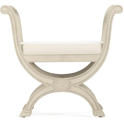 Tabouret de château blanc antique