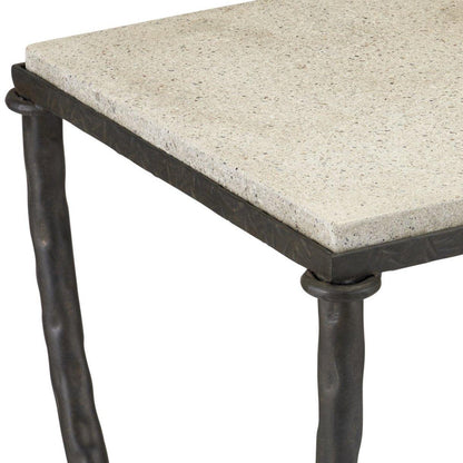 Table console en fer d'inspiration vintage